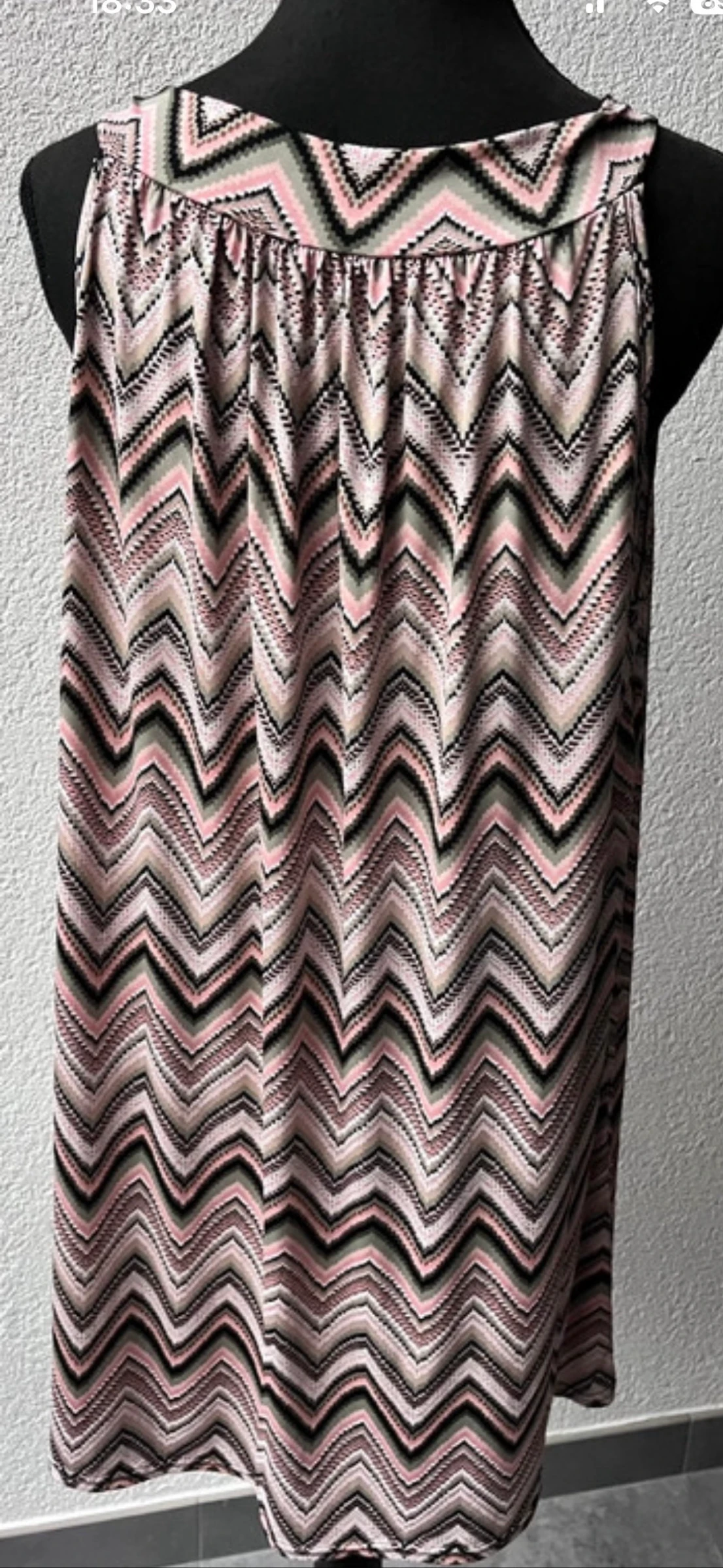 🌺 𝒎𝒛 | Túnica em Zigzag / Vestido de Praia Tamanho Único | Rosa Taupe Preto | Boho Ibiza | robe plage | tunique femme | estilo bohème – photo 3